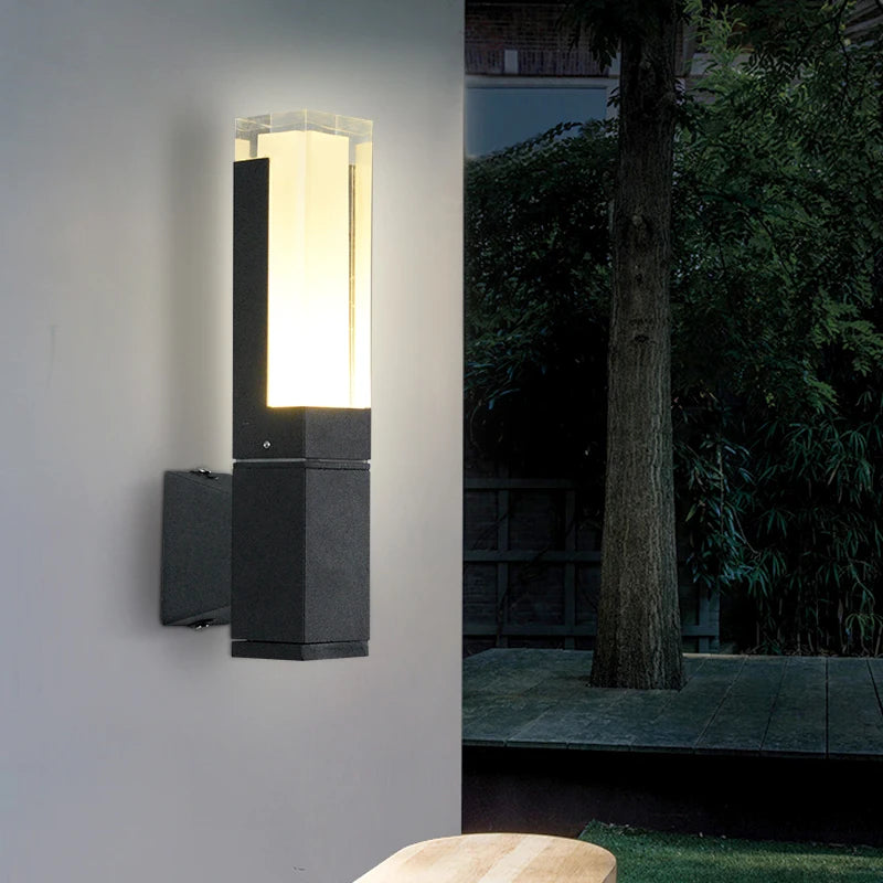 Outdoor Double-Headed Wall Lights, Upper and Lower Lighting Spotlights,Simple and Modern LED Household Aisle Corridor Lights - vue 3 sur 8
