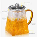 Théière verre martelé avec filtre inox infuseur