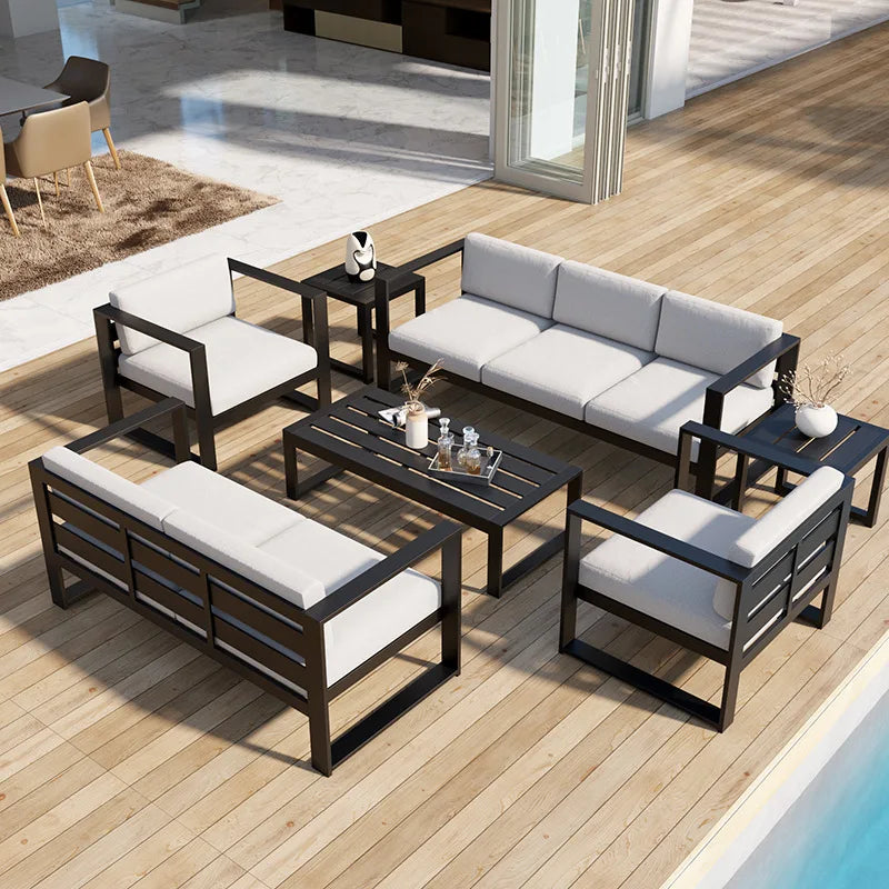 canapés de jardin en aluminium étanche mobilier extérieur combiné
