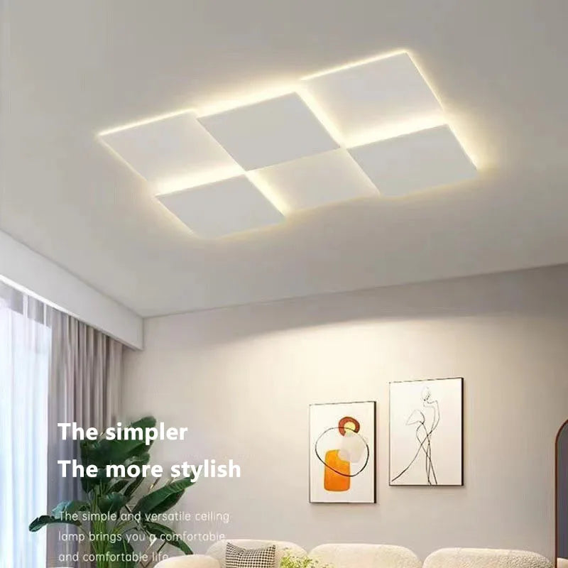plafonnier led moderne pour décoration d'intérieur luminaire intelligent - vue 3 sur 10