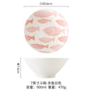 Bol ramen japonais en céramique motif floral 12l