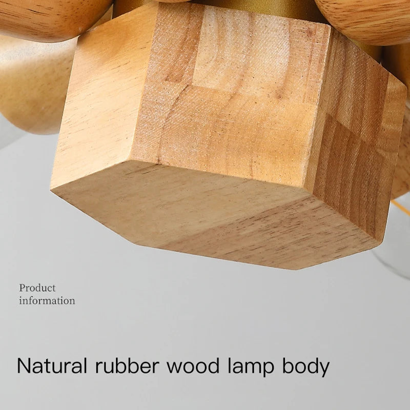 suspension nordique en bois pour décoration intérieure élégante - vue 5 sur 11