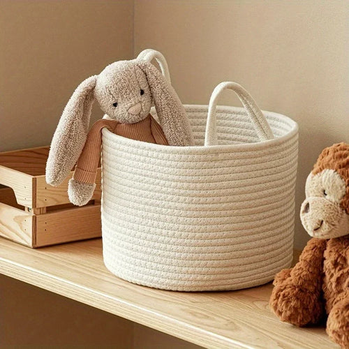 panier de rangement en corde pour jouets bébé et enfant