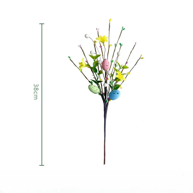 décoration de pâques 2024 œufs et plantes artificielles pour la maison - vue 12 sur 12