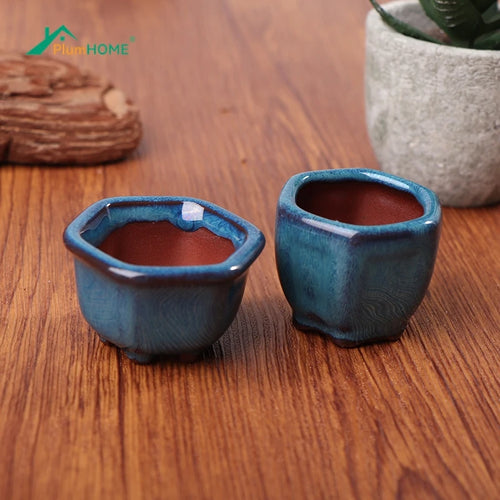 mini pots à bonsaï en céramique pour plantes succulentes artisanaux