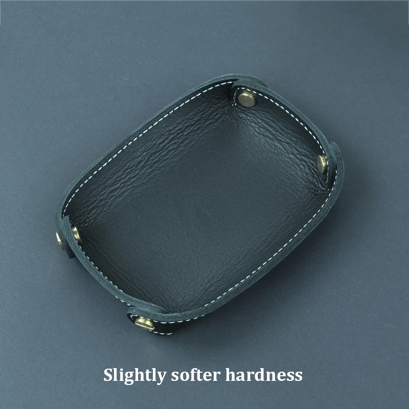 plateau de rangement en cuir véritable pour divers objets - vue 13 sur 13