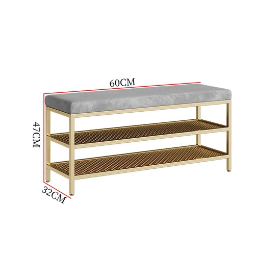 étagère à chaussures en métal design moderne pour rangement élégant - vue 12 sur 12
