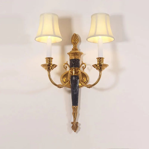 applique murale double tête style nordique en cuivre led rétro