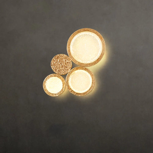 applique murale led en cuivre avec miroir magique décoratif