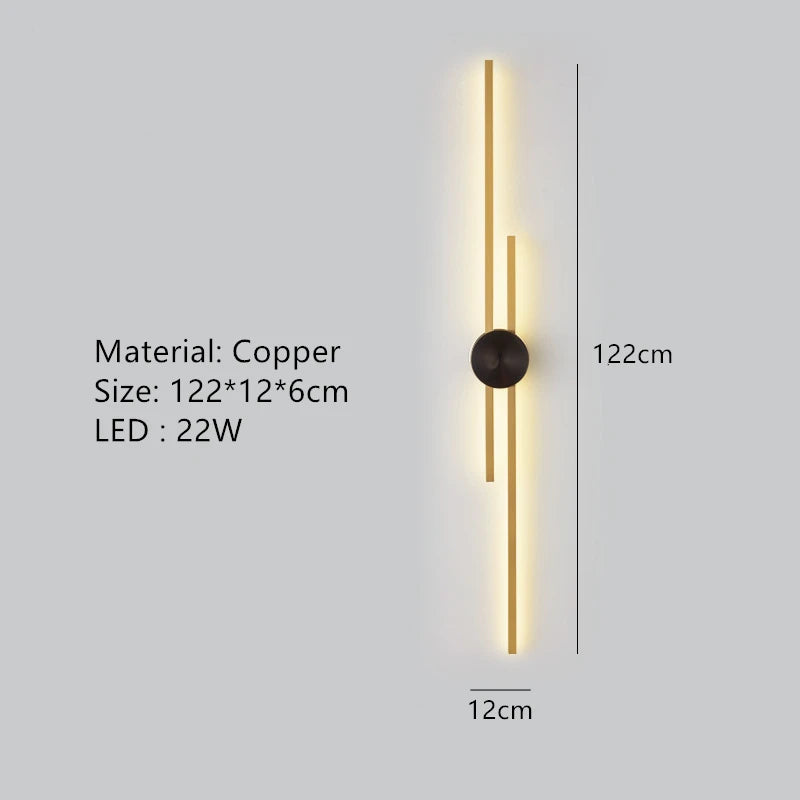 applique murale led minimaliste en laiton pour restaurant - vue 13 sur 18