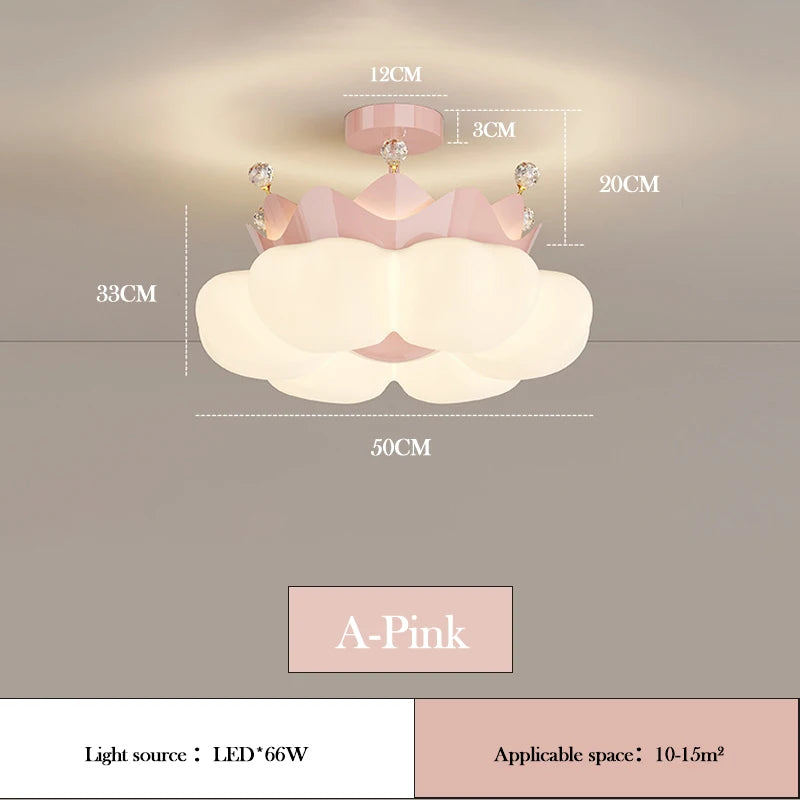 plafonnier romantique en forme de nuage pour chambre d'enfant - vue 11 sur 12