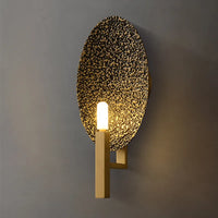 applique murale en cuivre design moderne avec lumières led dorées