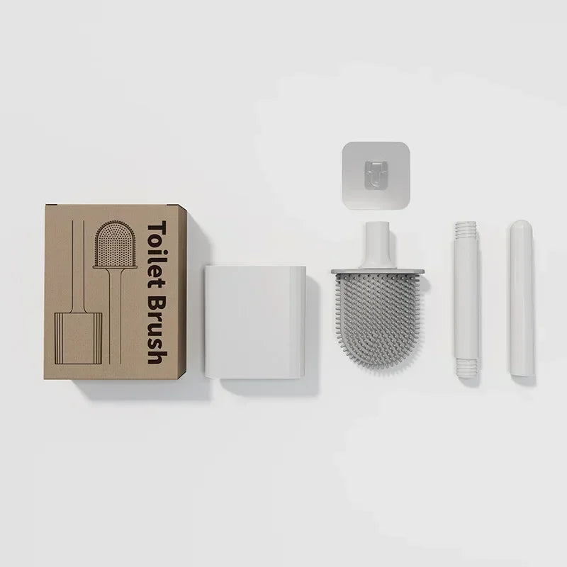 brosse en silicone avec manche flexible et support de séchage rapide