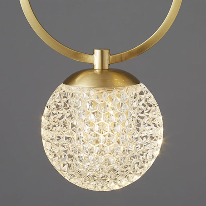 Suspension design LED luxury en verre cristal Ball - vue 5 sur 9