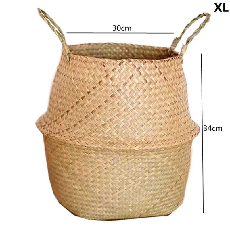 panier en paille pour plantes d'intérieur et d'extérieur - vue 15 sur 28