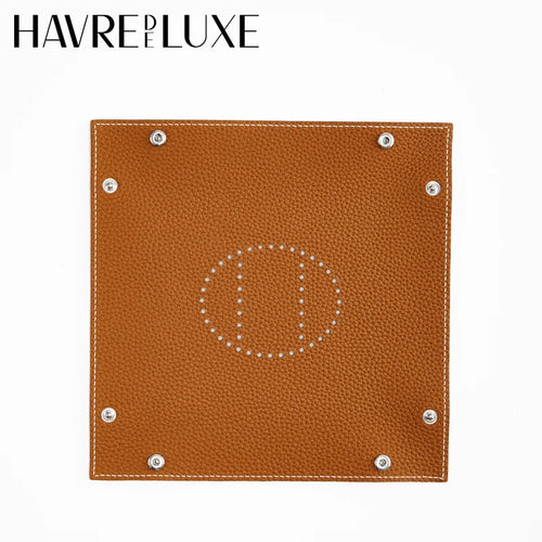 plateau de rangement en cuir pliable pour divers objets - vue 6 sur 10