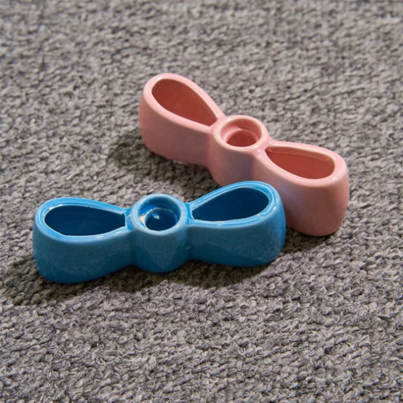 suspension en verre avec nœud rose pour chambre enfant - vue 6 sur 13