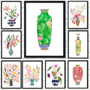 vase à fleurs aquarelle art mural nordique décoratif pour intérieur