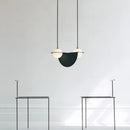 suspension créative minimaliste à géométrie pour espaces commerciaux