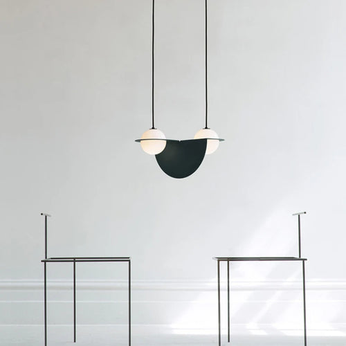 suspension créative minimaliste à géométrie pour espaces commerciaux