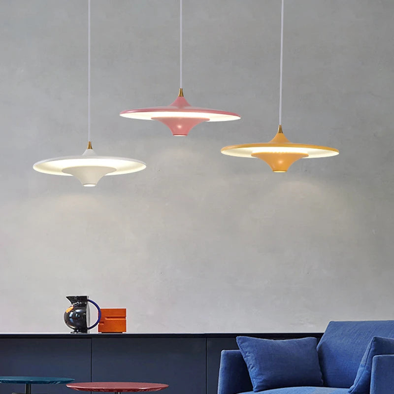 suspension led modernes simples et créatives nordiques - vue 4 sur 14