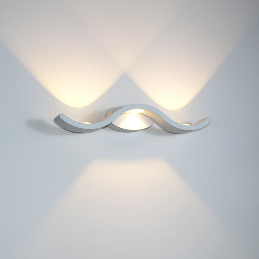 applique murale haut-bas led en aluminium