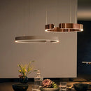 lustre moderne en acier inoxydable en forme de c pour restaurant
