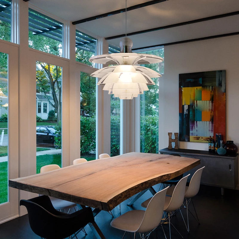 suspension led modernes en acrylique pour intérieur