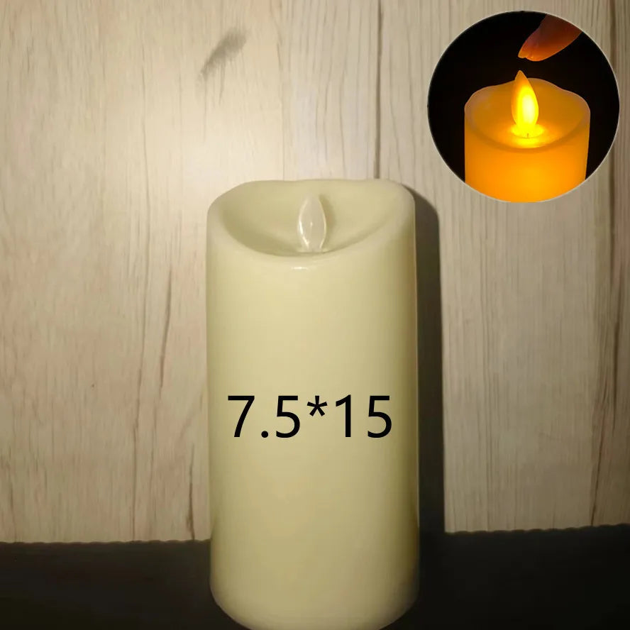 lampe à poser électrique avec bougies sans flamme pour décorations festives - vue 10 sur 14