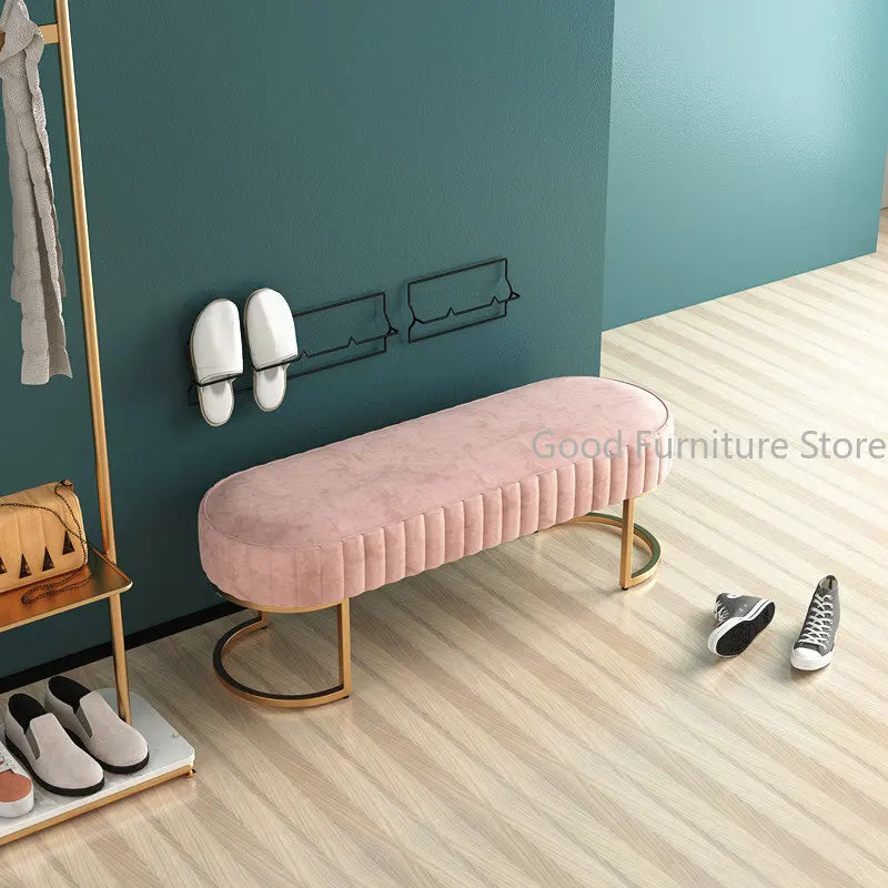 tabouret de chaussures luxe pouf ottoman pour hôtel café et magasin - vue 5 sur 12