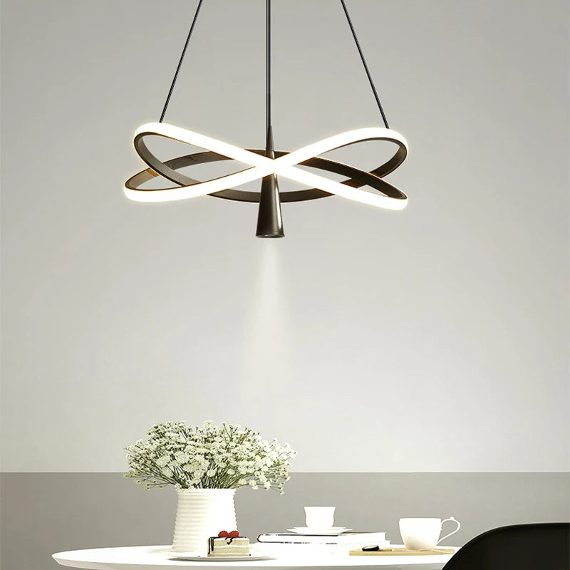 lustre suspendu à led moderne pour décoration intérieure élégante - vue 4 sur 12