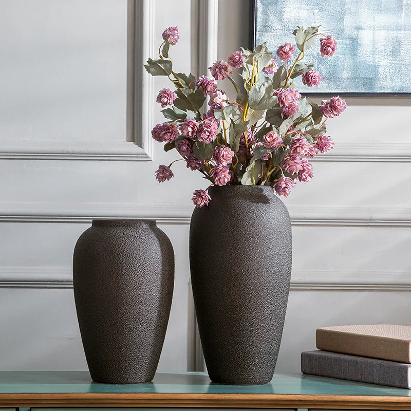 vase en céramique vintage style européen et chinois moderne - vue 5 sur 15