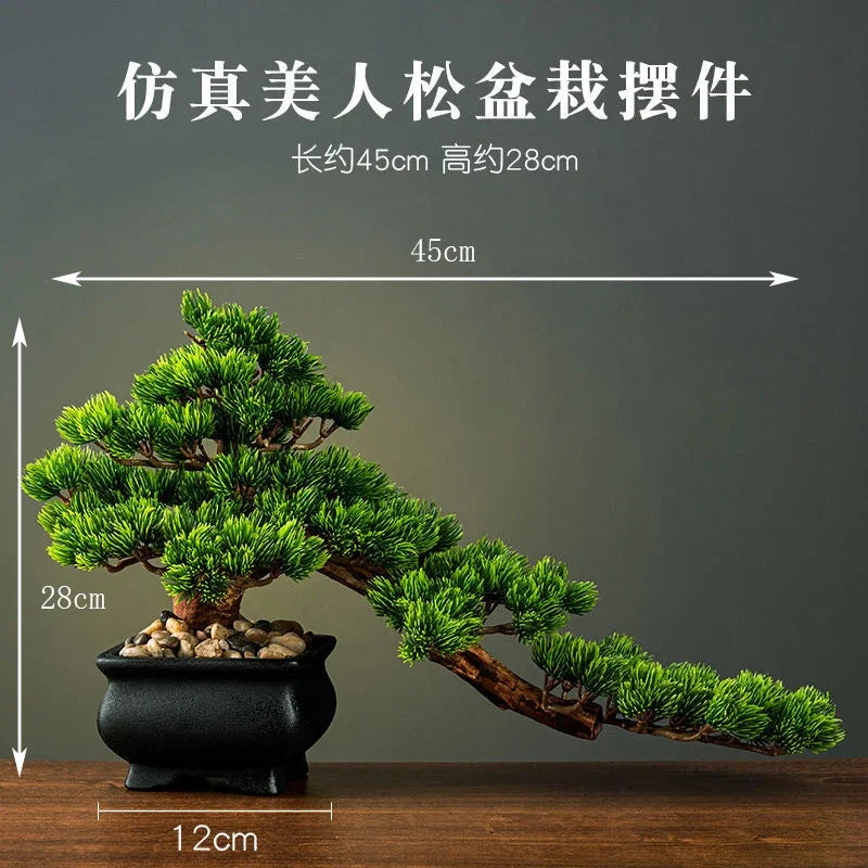 décoration intérieure faux arbre bonsaï style chinois pour intérieur et extérieur - vue 6 sur 22