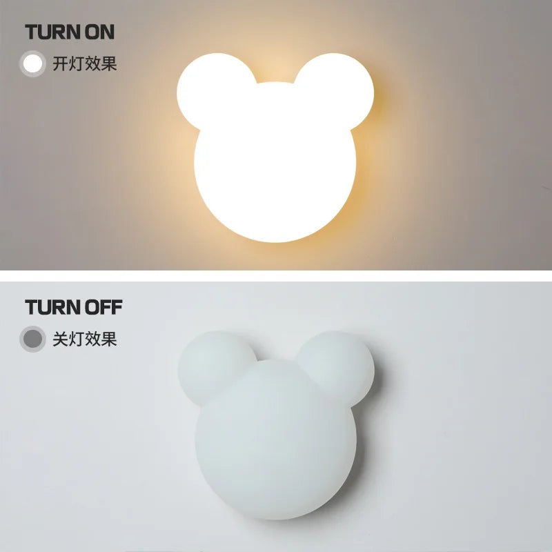 2022 New Wall Lamp Modern Led Bear Wall Light for Home Bedside Lamp Creative Children's Room Background Wall Nursery Aisle Lamps - vue 3 sur 6
