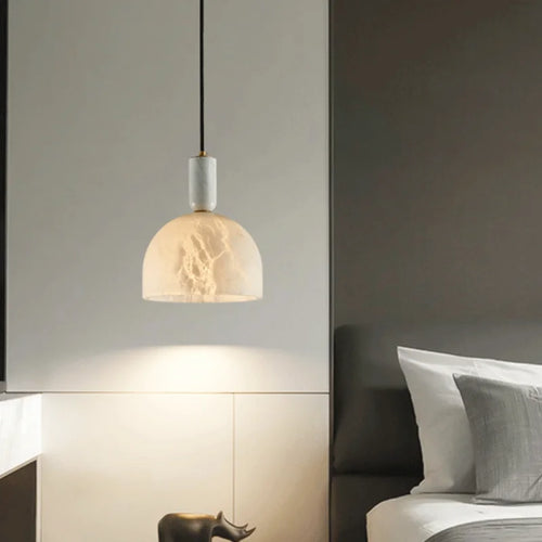 suspension en albâtre et cuivre pour décoration élégante - vue 5 sur 6