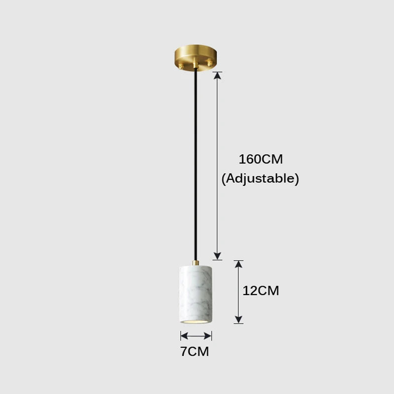 suspension en marbre italien design pour éclairage moderne - vue 5 sur 10
