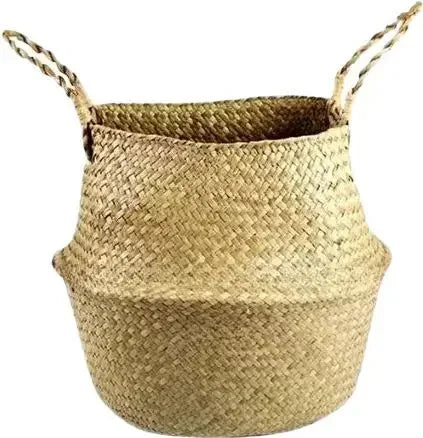 panier pliable en rotin pour rangement et décoration - vue 8 sur 11