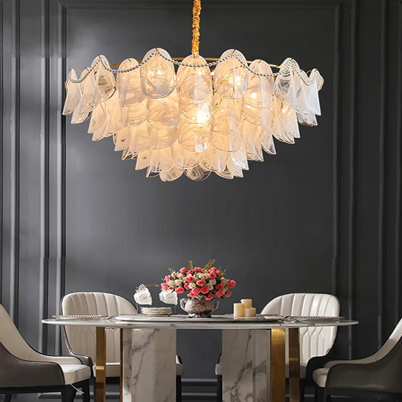 lustre suspendu en verre design nuage créatif moderne - vue 6 sur 18