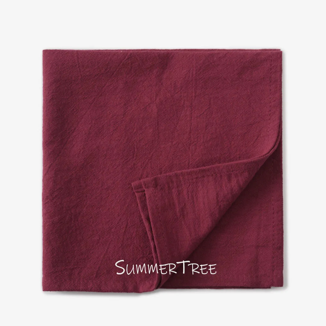 Serviette de table lot 6 coton lavé méditerranéen - vue 5 sur 6