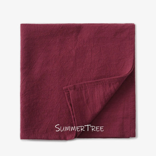 Serviette de table coton lavé style méditerranéen lot
