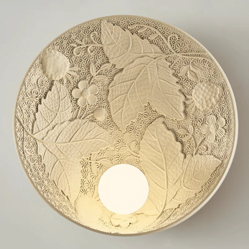 applique murale ronde rétro en verre haut de gamme - vue 6 sur 9