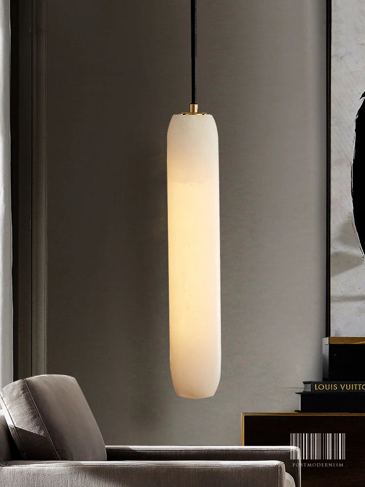 lustre moderne en marbre naturel et cuivre minimaliste pour décoration
