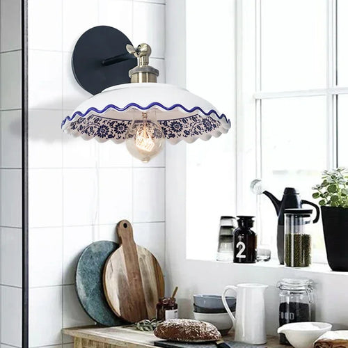applique murale moderne en porcelaine rétro décorative - vue 5 sur 9