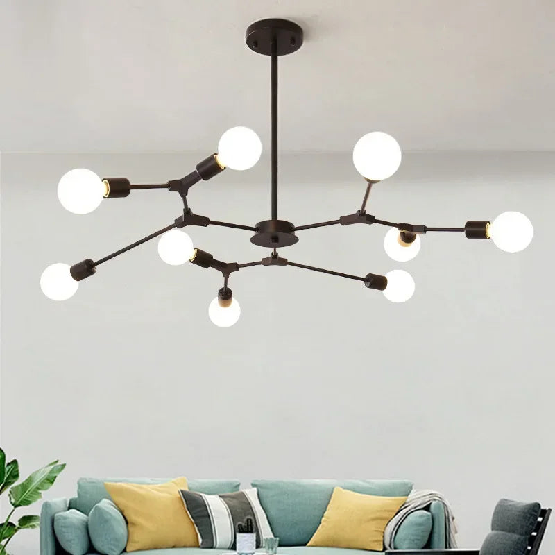 lustre moderne en forme d'arbre pour décoration intérieure - vue 5 sur 14