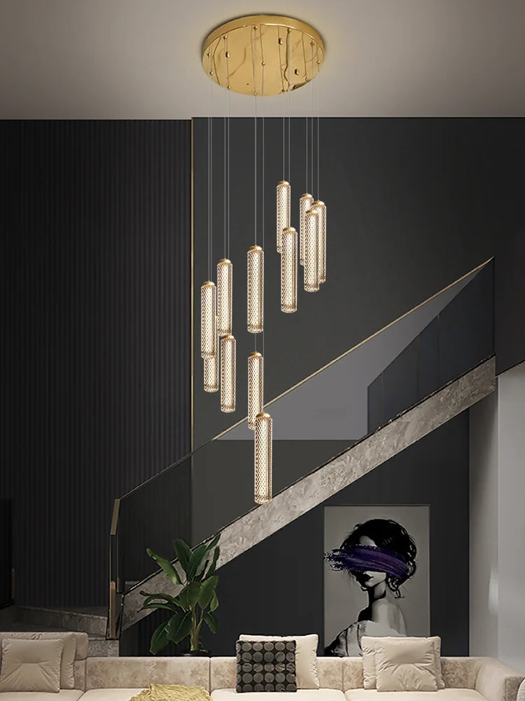 lustre moderne suspendu pour un éclairage élégant et contemporain - vue 3 sur 12