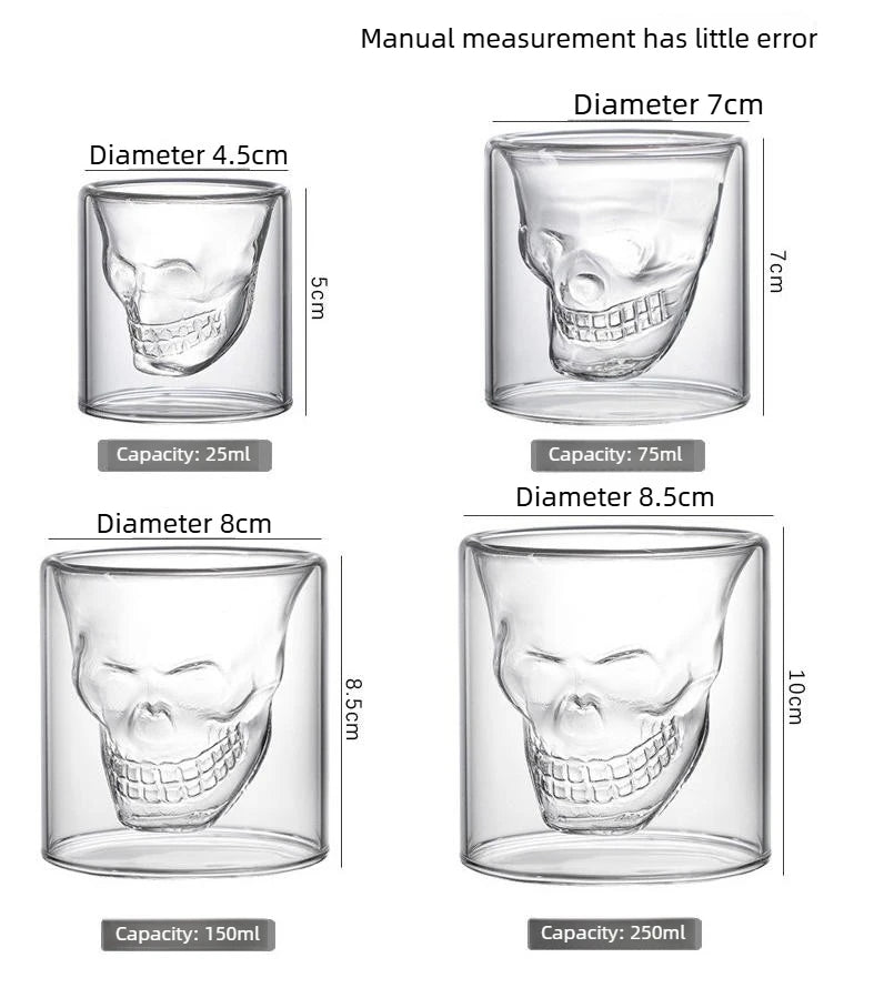 Verre cocktail forme crâne épais résistant bar - vue 7 sur 10