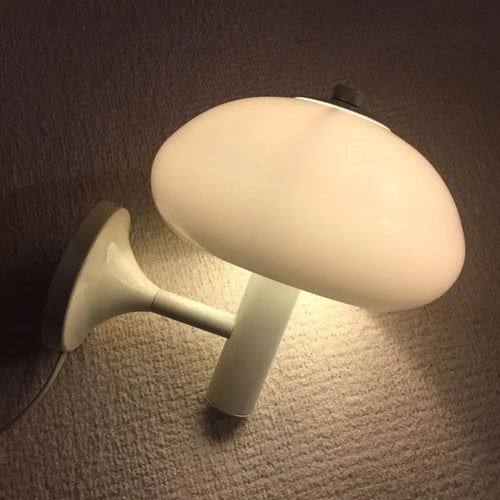 Avec interrupteur Bauhaus applique moderne blanc verre champignon applique murale LED lumière pour chambre salon Loft chambre décor - vue 5 sur 6