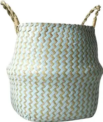 panier pliable en rotin pour rangement et décoration - vue 10 sur 11