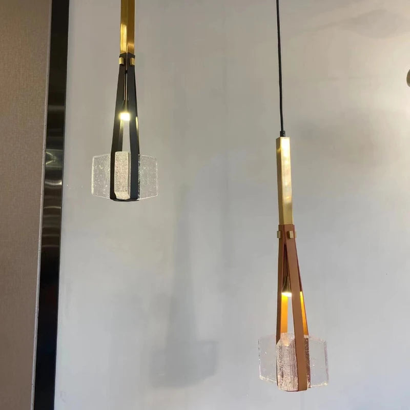 lustre en cristal design moderne pour restaurants bars et cafés - vue 4 sur 8