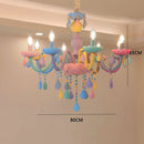 lustre arc-en-ciel en cristal design kawaii pour décoration chambre enfant